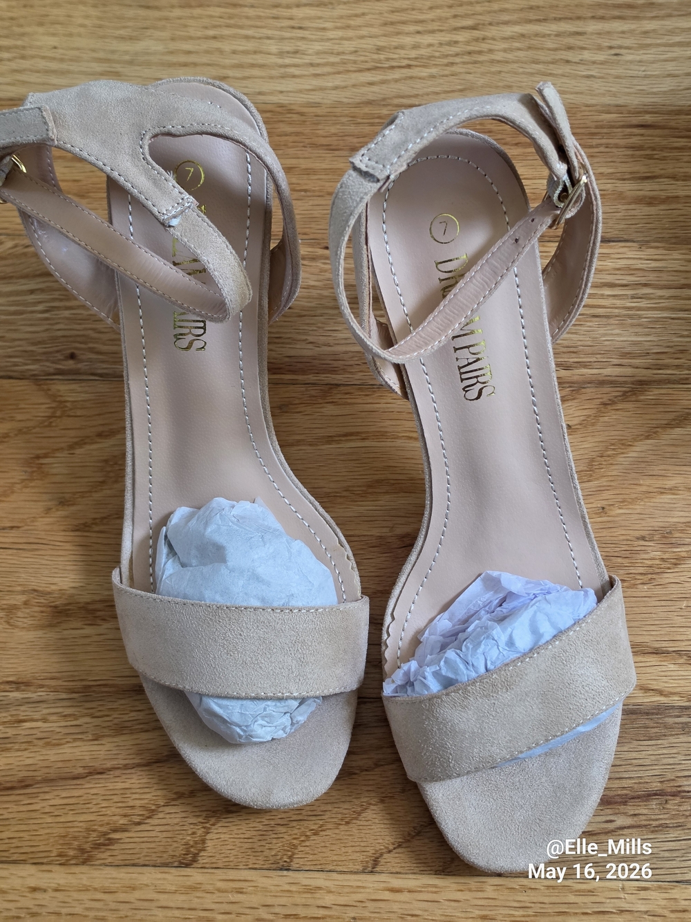 Women’s Nude Suede Ankle-Strap Heels - Classic Neutral